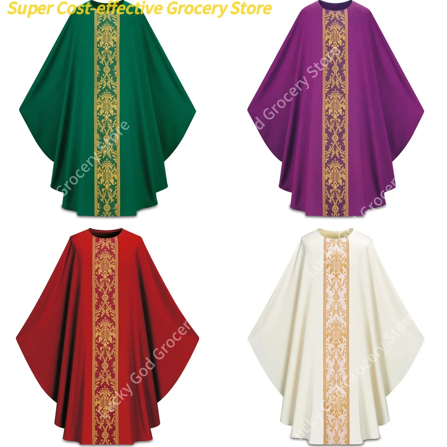 New Priest Religious Robe Cosplay Costume  Costume Robe  Priest Vintage Baggy Robe Gown Cape