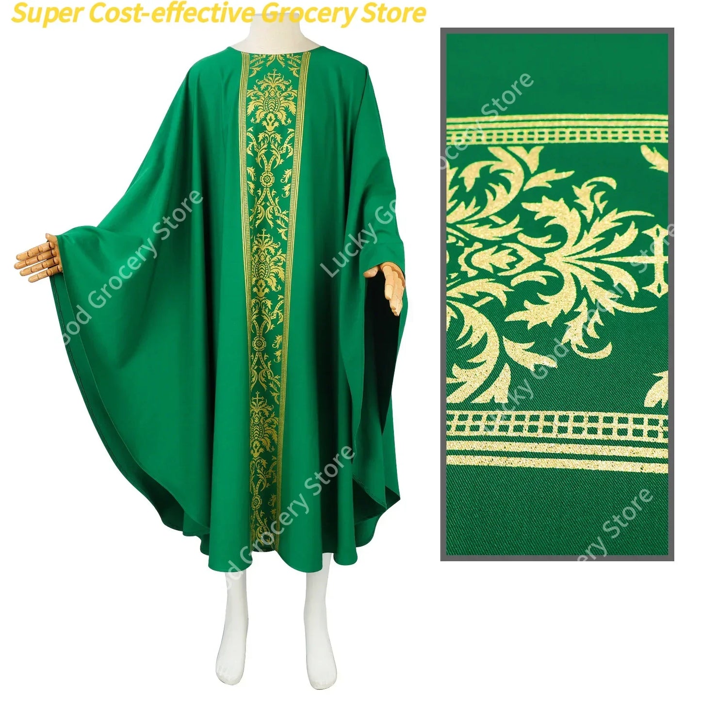 New Priest Religious Robe Cosplay Costume  Costume Robe  Priest Vintage Baggy Robe Gown Cape