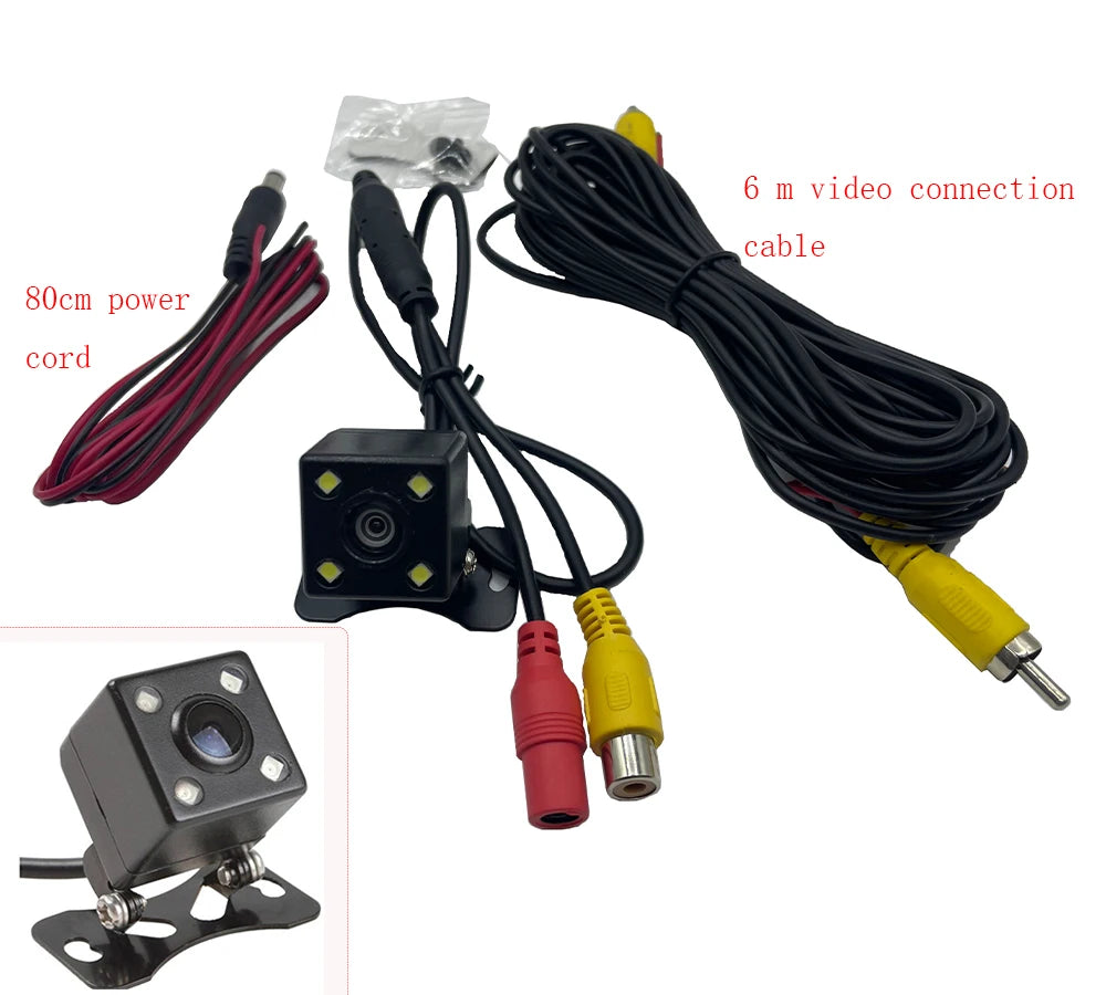 Camera with Monitor 4.3 "TFT LCD Screen Reverse Camera with Video Parking Sensor Kit 170 Width Mini Reverse Camera